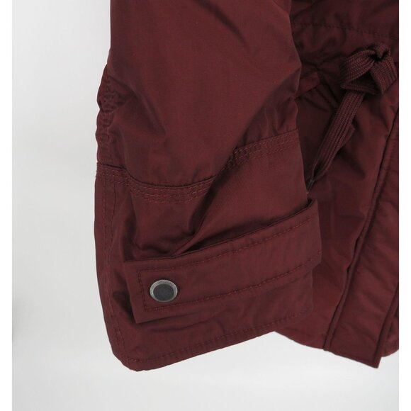 Marc New York Womens Burgundy Hooded Coat W/ Faux Fur Collar XS NWT $150 - Picture 4 of 7